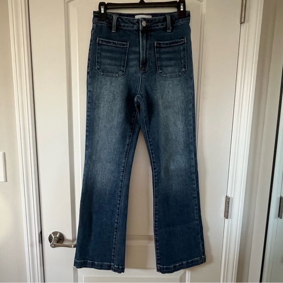 Risen Jeans - High Rise Ankle Length Bootcut Patch Pocket Jeans - Size 27 - EUC - Picture 4 of 13